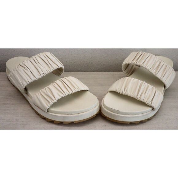 Sorel Women's Sz 9.5 Chalk, Gum / Off White Roaming Two Strap Slide Sandals - Picture 11 of 11
